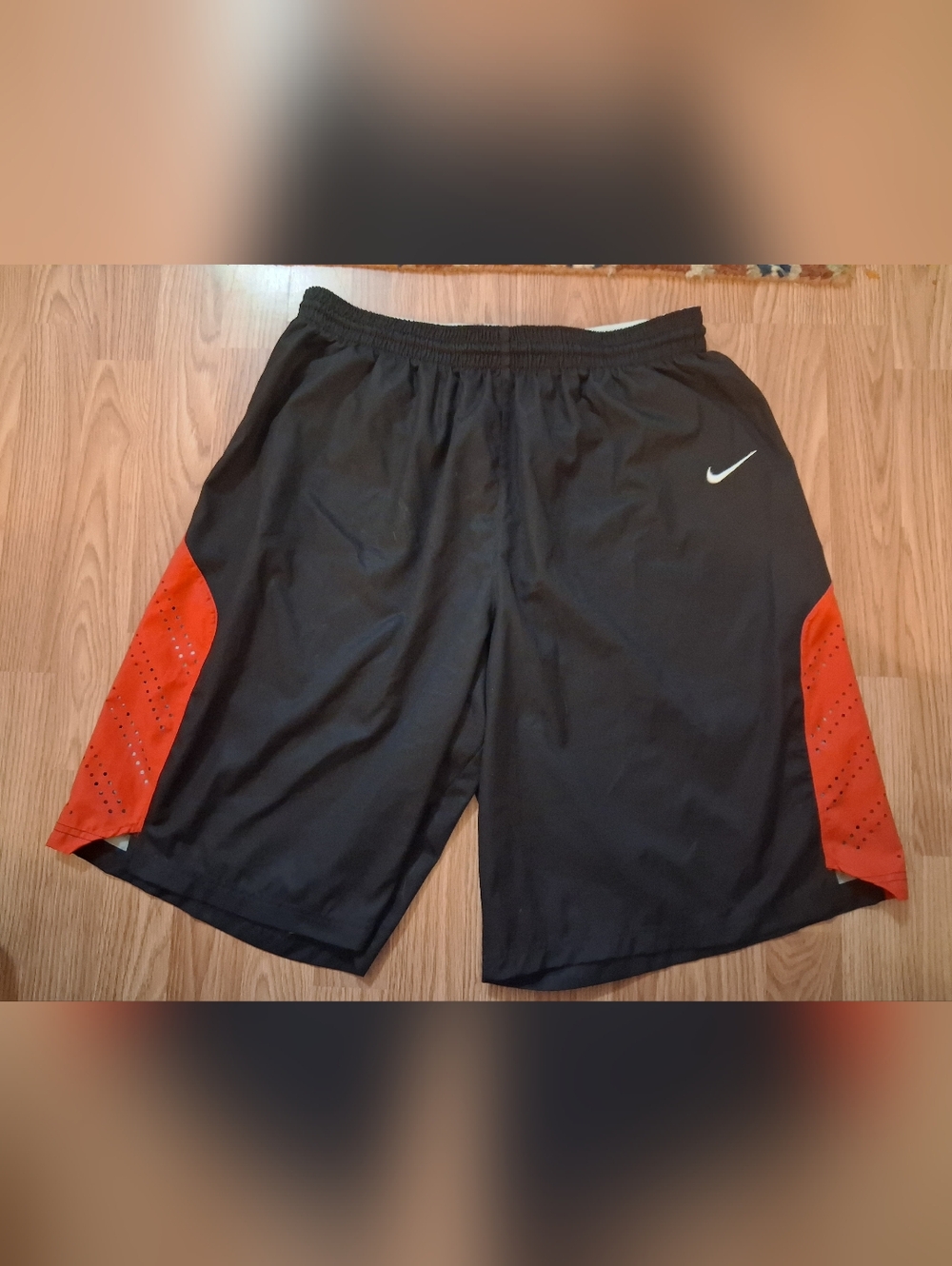 NIKE Dri-Fit Athletic Shorts.  Mens.  Size XXL.  Black & Red.
